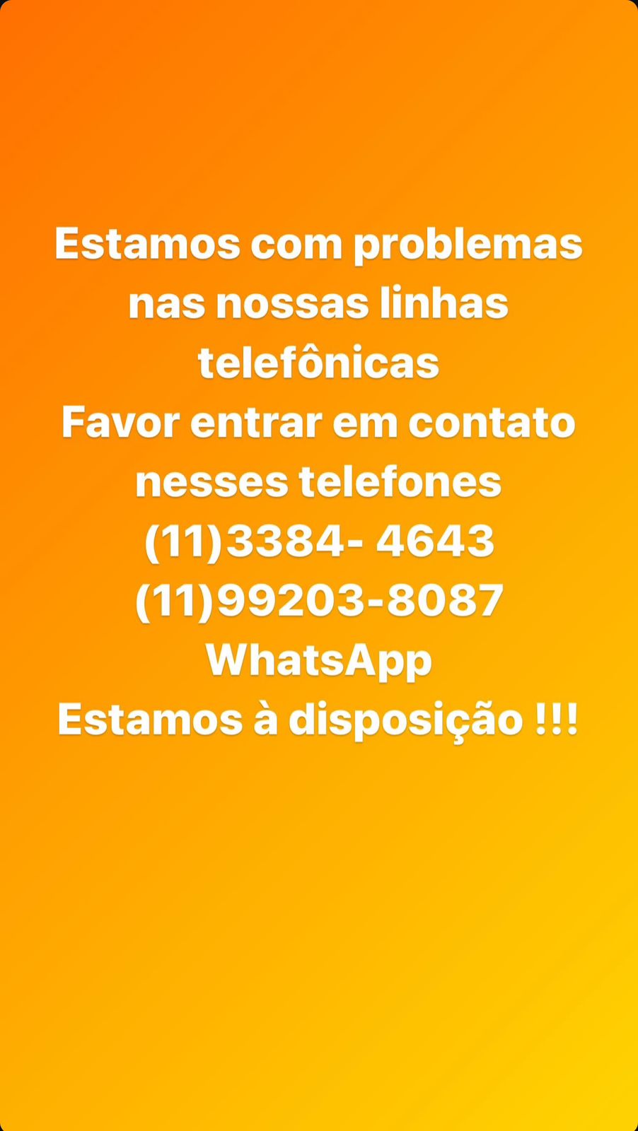 Telefones com problema